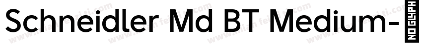 Schneidler Md BT Medium字体转换